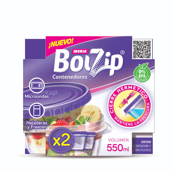 BOLZIP CONTENEDOR  REDON X2