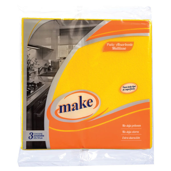 MAKE PAÑOS X 3 CHICO AMARILLO